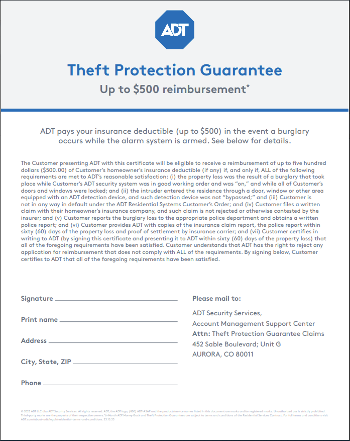Theft Protection Guarantee