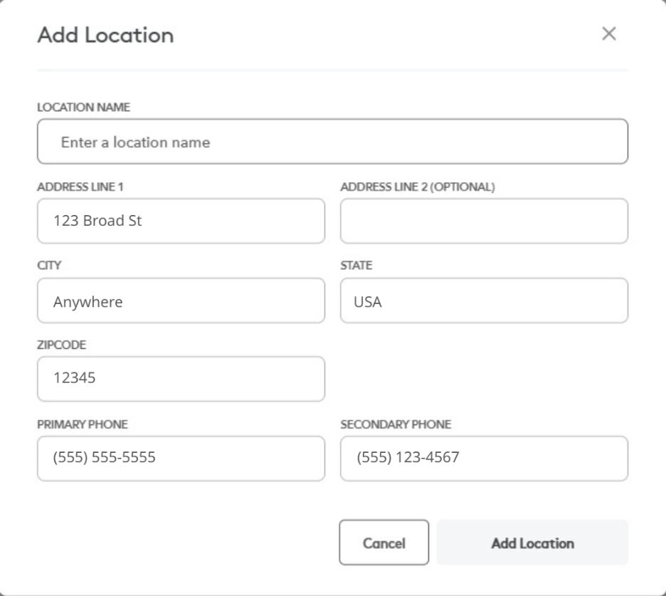 How to add a second location in MyADT