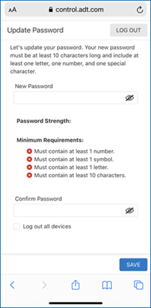 How to reset your ADT Control password
