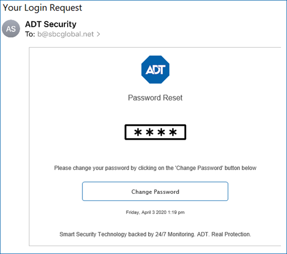 How to reset your ADT Control password
